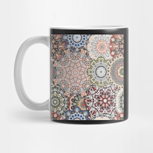 Seamless pattern with floral mandala. Mug